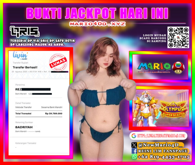 BUKTI JACKPOT MARIO4D 20 AGUSTUS 2025