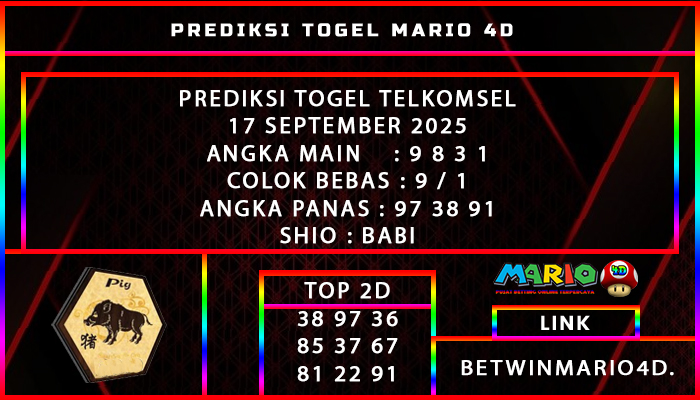PREDIKSI TOGEL TELKOMSEL 17 SEPTEMBER 2025