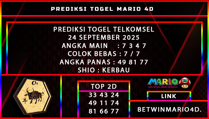 PREDIKSI TOGEL TELKOMSEL 24 SEPTEMBER 2025