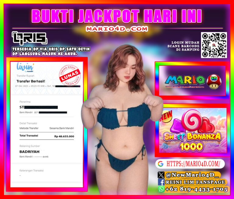 BUKTI JACKPOT MEMBER MARIO4D 07 OKTOBER 2025