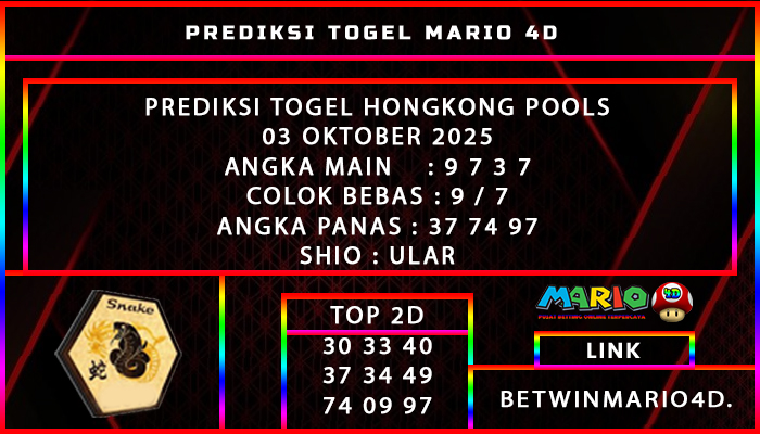 PREDIKSI TOGEL HONGKONG 03 OKTOBER 2025